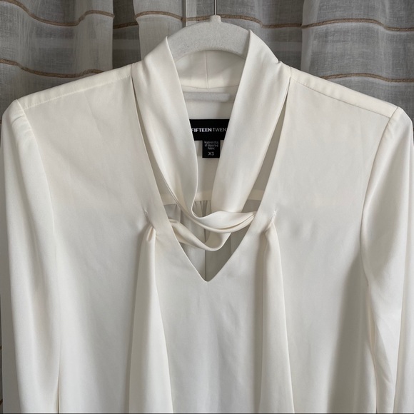 Fifteen Twenty Wrap Neck Tie Top - Picture 3 of 8